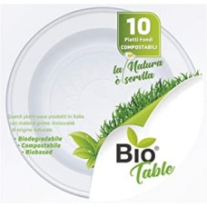 Extra rigid biodegradable soup plates Bio Table x10