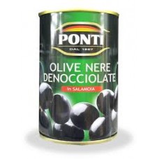 Ponti Black Pitted Olives 425 g