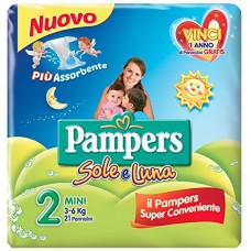 Pampers sun and moon diapers mini size 2 (3-6 kg)
